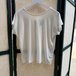 Banana Republic Cream/White Tie-Back Blouse - Size Small